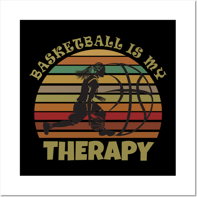 Basketball is my therapy Wall Art by Work Memes